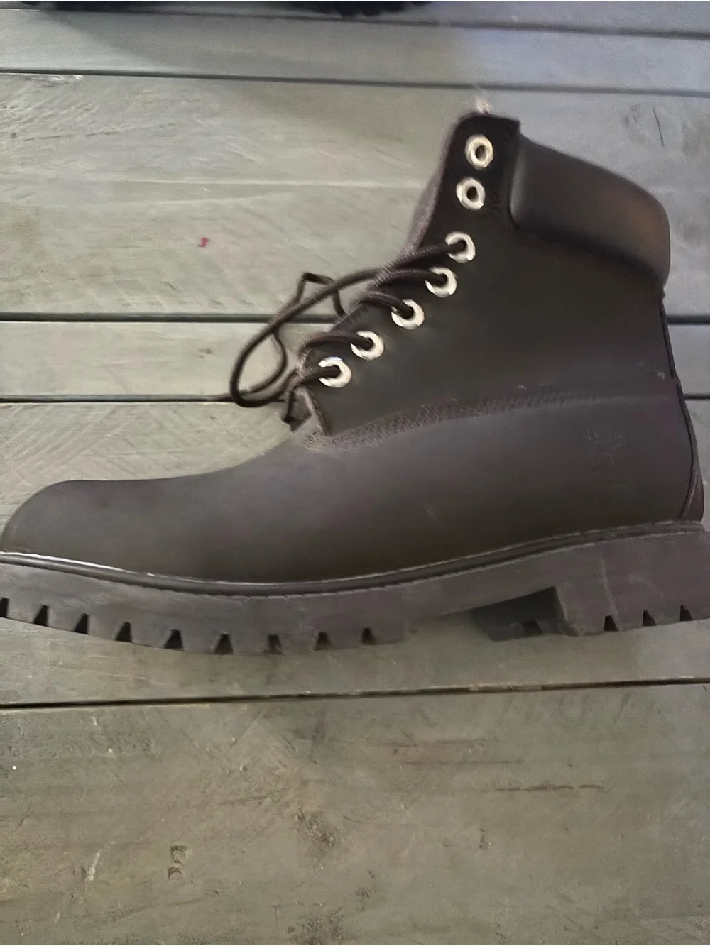 NWOB Timberland Men's Dark Brown Lace-Up Work Boots Lug Size 8